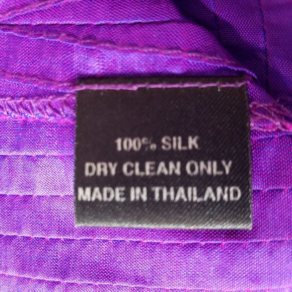 Anita Ford Collection Thai Purple Silk top, M - Picture 9 of 11